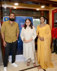 Rakshit Shetty Maneka Gandhi and Sangeetha Sringeri