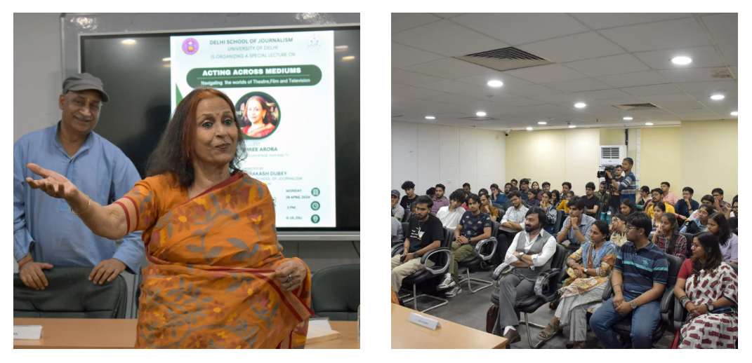 दिल्ली स्कूलऑफ जर्नलिज्म ने भारतीय अभिनय जगत की प्रसिद्ध हस्ती जयश्री अरोड़ा के साथ सफल सेमिनार आयोजित किया